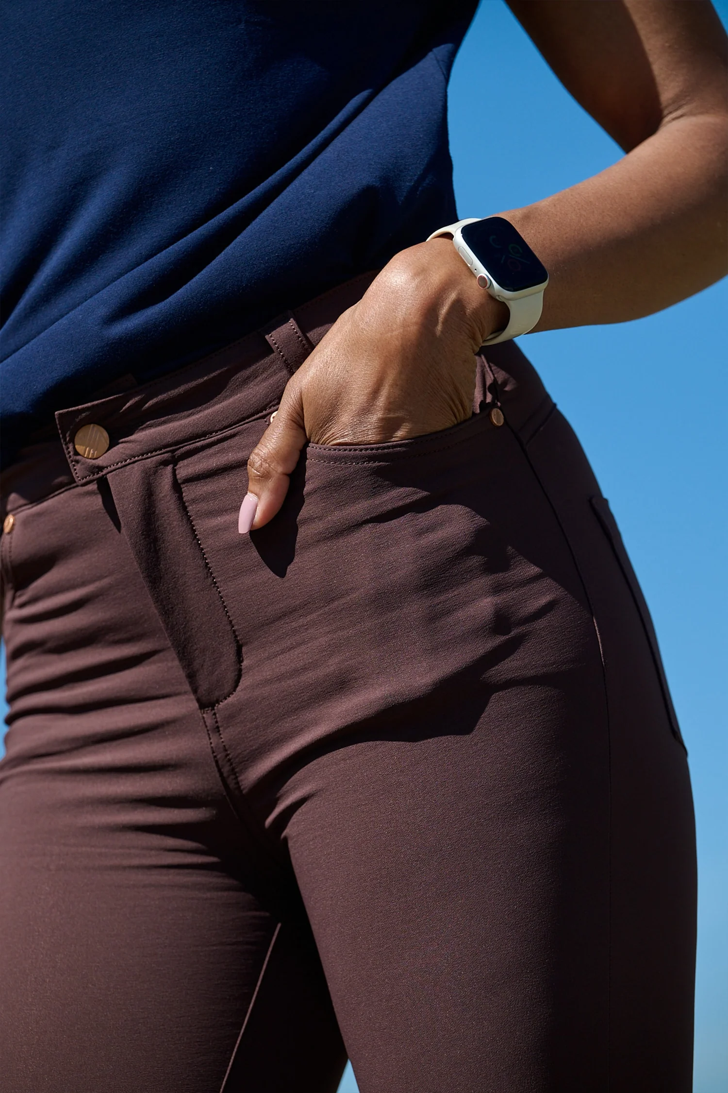 MAX Stretch Skinny Outdoor Trousers - Chocolate Plum - Image 5
